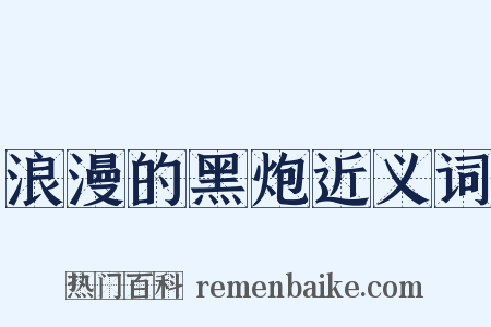 浪漫的黑炮近义词是什么意思的图片